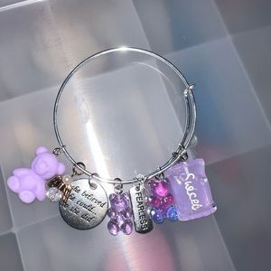 purple candy themed bangle